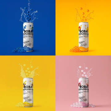 Discovery Pack Boba Explosion 4 flavors sparkling water with explosive bobas